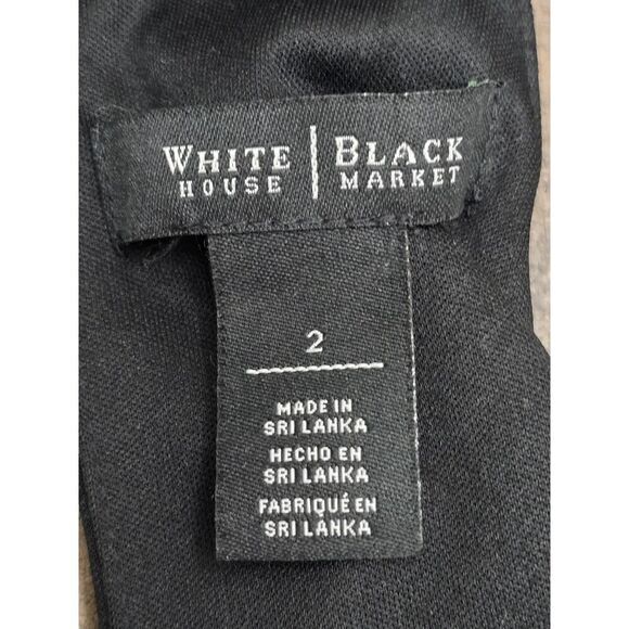 White House Black Market Sleeveless Black Jumpsuit Stretchy V Neck Glam Size 2 - Picture 5 of 10